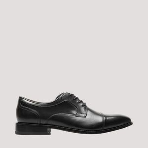Men's Florsheim Conetta Cap Toe Oxford in Black Leather. 12197 001